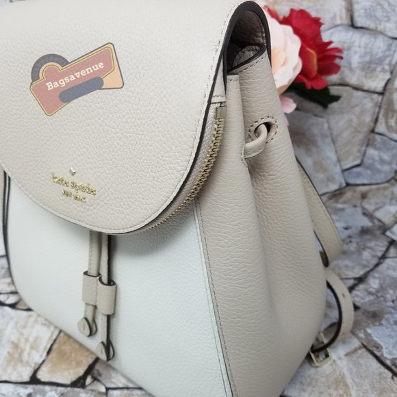 Leila Colorblock Warm Beige Backpack Kate Spade - Picture 8 of 15